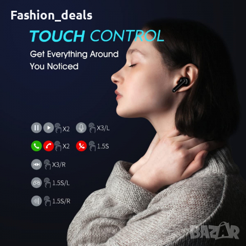 Нови Безжични слушалки Bluetooth HD HiFi стерео звук Микрофон iPhone Android iOS, снимка 2 - Bluetooth слушалки - 36186304