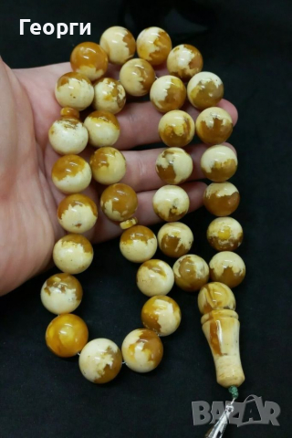 Уникално красива броеница Розарий 415 карата Балтийски кехлибар, снимка 5 - Други - 36232761