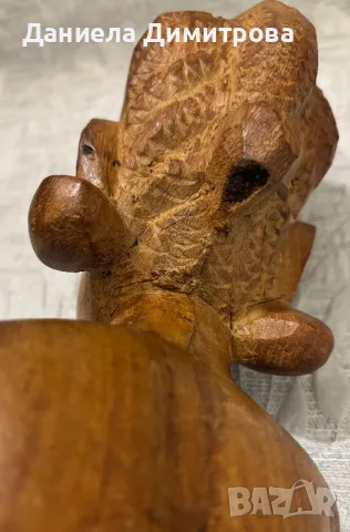 Бюст на африканска жена от дърво масив, снимка 8 - Статуетки - 50408724