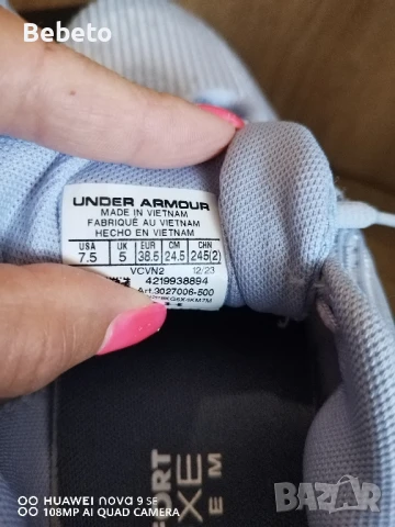 Дамски маратонки Under Armour 38,5 номер, снимка 9 - Маратонки - 50795740