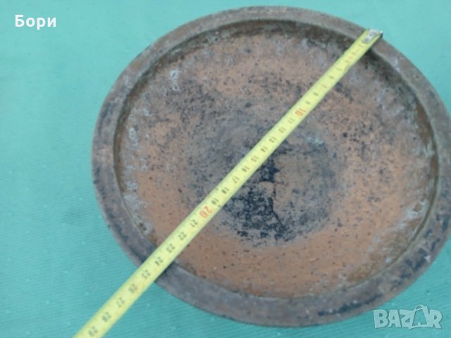 Стара глинена/керамична паница, снимка 7 - Декорация за дома - 35830084