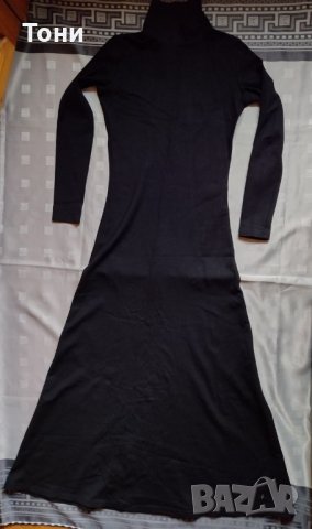 Черна дълга дамска рокля Iltokoni, снимка 2 - Рокли - 34438856