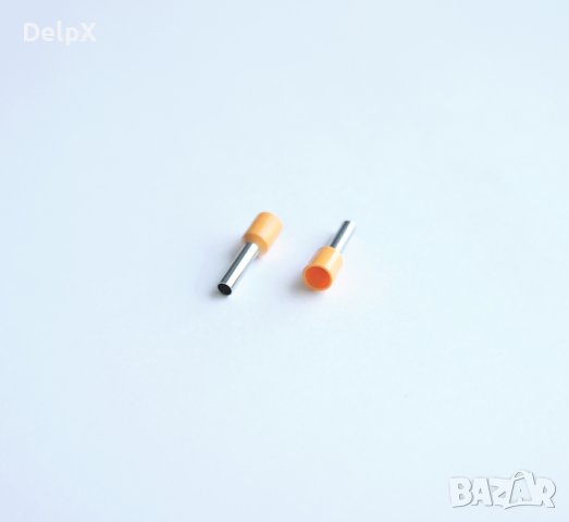 Кабелна втулка (кламфа) с изолация оранжева 4mm2, снимка 1