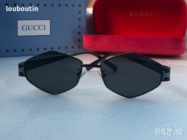 Дамски слънчеви очила Gucci ромб 3 цвята черни сребърни златни , снимка 14 - Слънчеви и диоптрични очила - 51704125