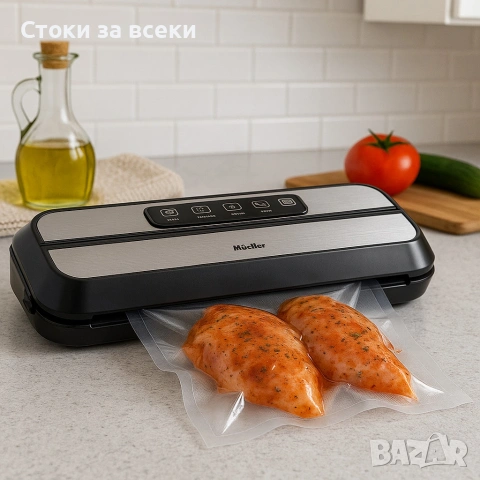 Уред за вакуумиране Muhler MV-109 – Запази храната свежа до 5 пъти по-дълго, снимка 4 - Други - 53225654