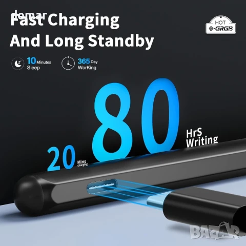 Стилус за Microsoft Surface Pro 11/10/9/8/7/6/5/4/3/X Surface Go/Laptop/Book/Studio/Duo/HP/ASUS, снимка 6 - Друга електроника - 50794250