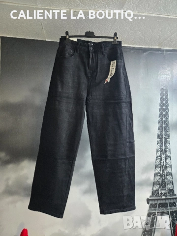 Черни дънки балон, снимка 2 - Дънки - 51995119