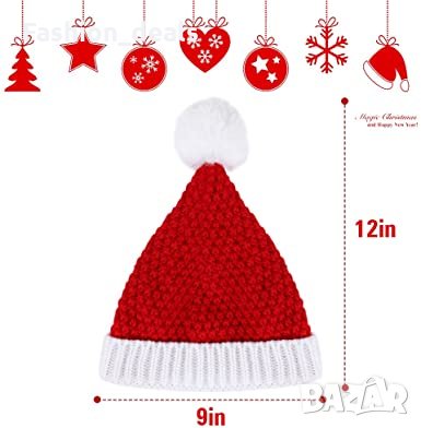 Нова коледна шапка дебела плетена унисекс за възрастни парти коледа, снимка 5 - Шапки - 35998987