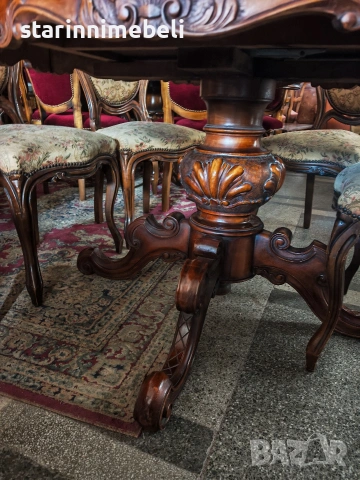 Бароков трапезен комплект , снимка 4 - Маси - 53641340