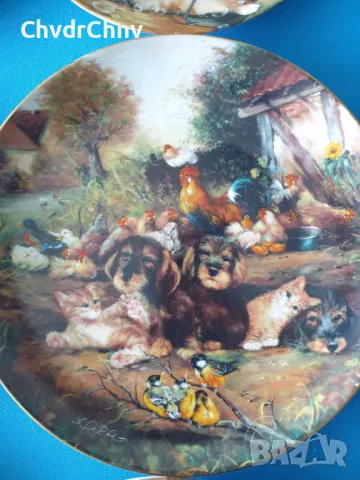 9бр Seltmann/ЗЕЛТМАН Бавария немска колекционерска декоративна порцеланова чиния-картина/животни, снимка 6 - Картини - 48371239