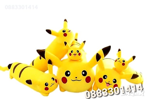 Пикачу Покемон Дълъг 50см Възглавница Стопер , снимка 3 - Плюшени играчки - 41814884