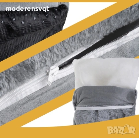 Плюшено меко легло за куче котка с цип, снимка 5 - За котки - 53537368