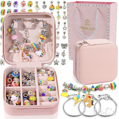 Детски комплект за бижута Принцеса - 68 части, снимка 4 - Кукли - 53856252