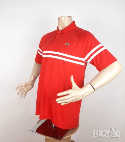 Lacoste x Djokovic - Оригинална мъжка тениска с яка размер L, снимка 5 - Тениски - 50581150
