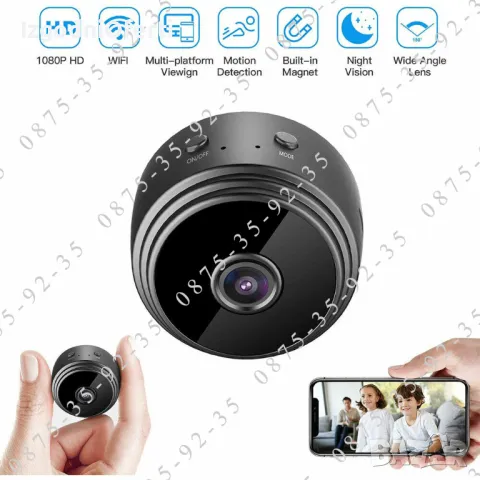 Мини WIFI IP скрита,шпионска, охранителна камера.  Бебефон Mini HD Camera, снимка 5 - IP камери - 49328449