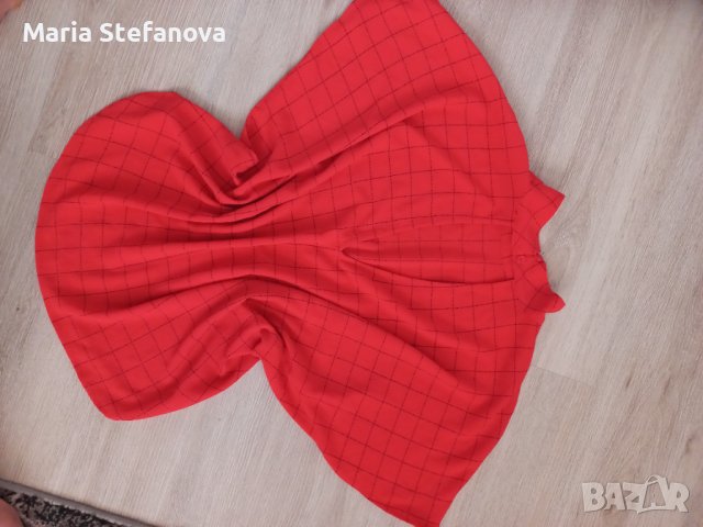 Блуза в оранжево-червен цвят , снимка 3 - Тениски - 41346184