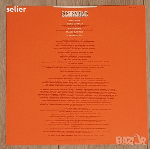 Scorpions ‎– Savage Amusement Издание 🇬🇧 UK 1988г Състояние на винила:като звук и двете страни са , снимка 4 - Грамофонни плочи - 53077588