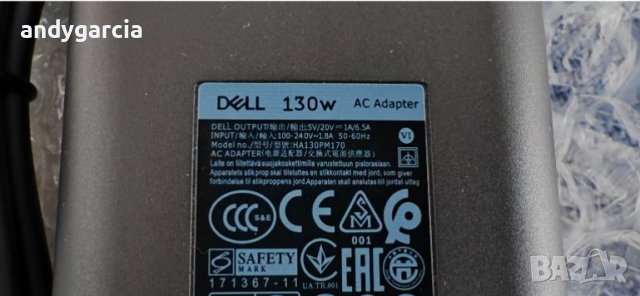 DELL USB Type-C 130W 20V - 6.5A Оригинално зарядно за лаптоп чисто ново, снимка 2 - Захранвания и кутии - 41783064