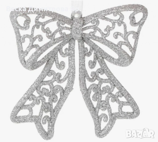 Коледна украса за елха - Блестяща панделка