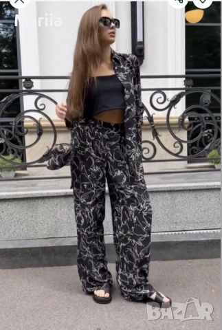 Елегантен лек костюм от фин креп коприна , снимка 3 - Костюми - 52898974