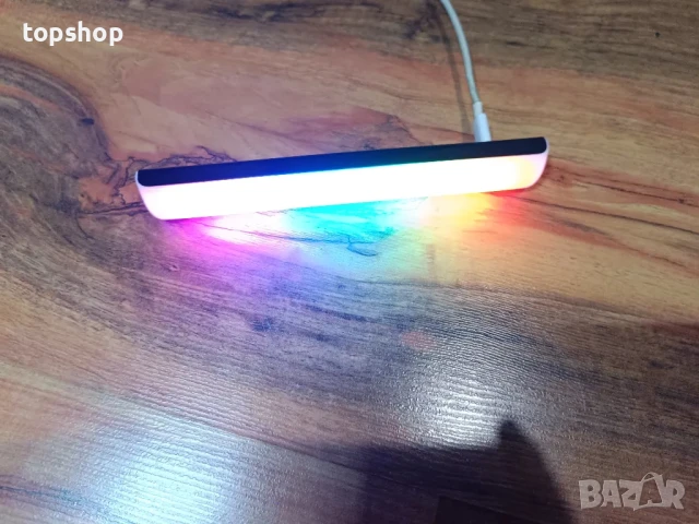 Лед лампа с RGB осветеност реагираща на звук или докосване, 21 сантиметра,  USB type C накрайник