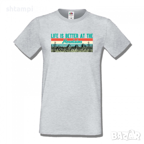 Мъжка тениска Life Is Better At The Mountains,Къмпинг,Планина,Изненада,Подарък,Поход,Връх,Хижа,, снимка 6 - Тениски - 36352359