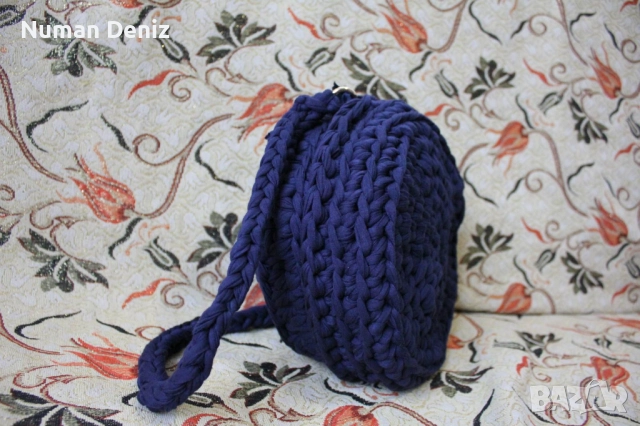 Плетена кръгла дамска чанта , снимка 5 - Чанти - 52465597