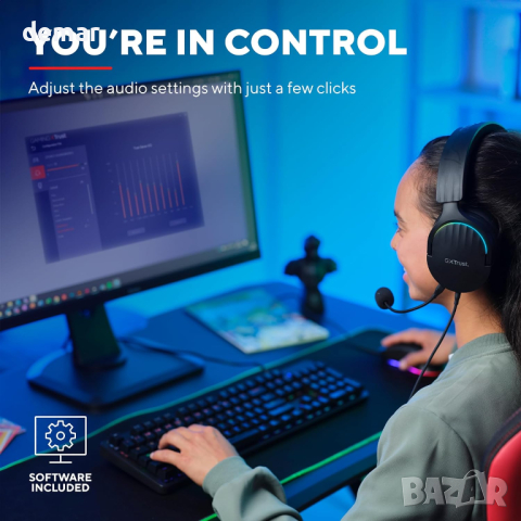Trust Gaming GXT 490 Fayzo 7.1 USB геймърски слушалки, 2 м кабел, RGB, снимка 9 - Слушалки и портативни колонки - 44517204