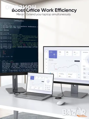 USB C към DisplayPort кабел 6FT Съвместим с iPhone 16 15 Pro Max Plus MacBook , снимка 6 - USB кабели - 48990888