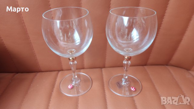 Две кристални чаши Бохемия, комплект в кутия подаръчна 