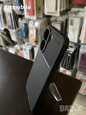 Xiaomi Redmi 13C Carbon Fiber силиконов Калъф / Кейс, снимка 3 - Калъфи, кейсове - 44553010