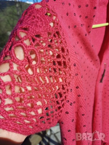 Пончо/ наметало с паети и с плетени ръкавчета, снимка 6 - Други - 44380661