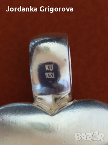 Сребърно сърце, снимка 3 - Колиета, медальони, синджири - 47810440