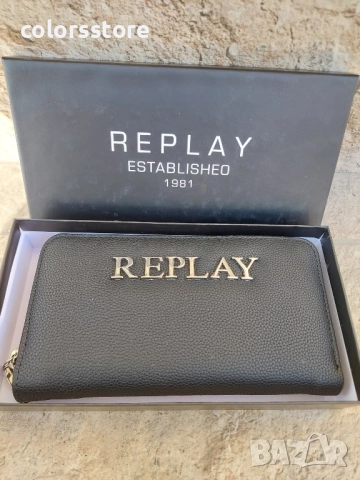 Черно портмоне Replay код SG64u, снимка 2 - Портфейли, портмонета - 52061076