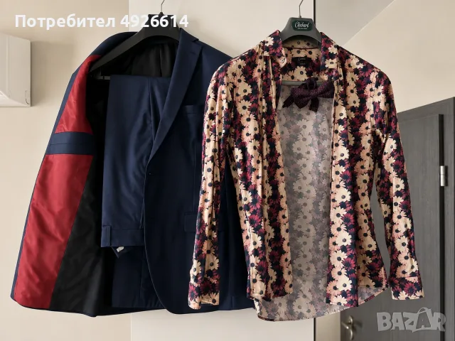 Луксозен мъжки костюм Carducci Top Collection размер 50, снимка 9 - Костюми - 55769061
