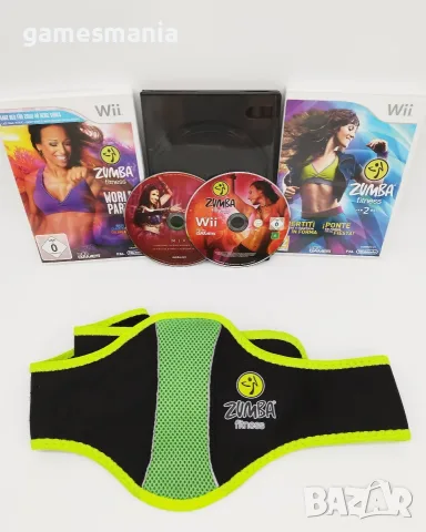[Nintendo Wii ] Zumba Fitness Big Bundle Pack - колан+ 3 игри