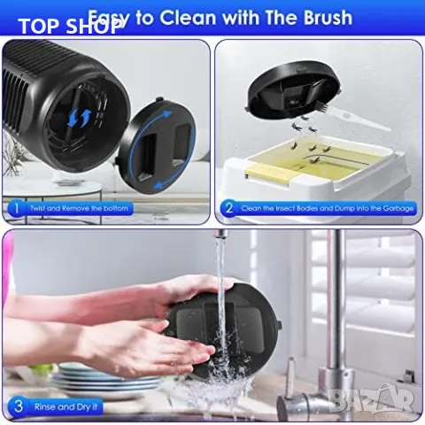 Нова електрическа Лампа за убиване на комари мухи 20W UV светлина Дом Градина, снимка 7 - Други стоки за дома - 49265190