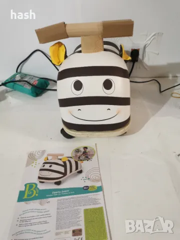 Ride-On Toy за малки деца – Мека седалка/Зебра за язде – Дървени играчки – Zippity Zebra – 18 месеца, снимка 5 - Други - 48433907