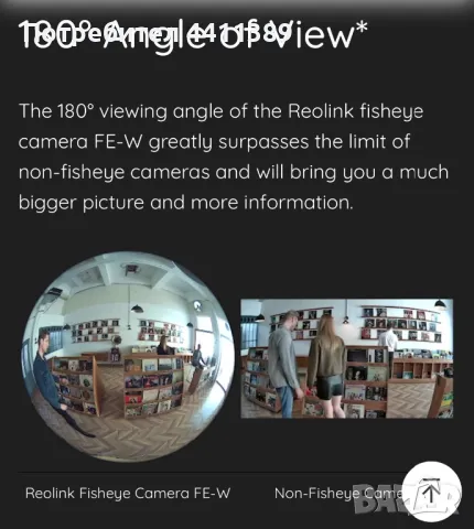 WiFi IP камера за наблюдение Reolink Fisheye FE-W 6MP 360°, снимка 10 - IP камери - 49503017