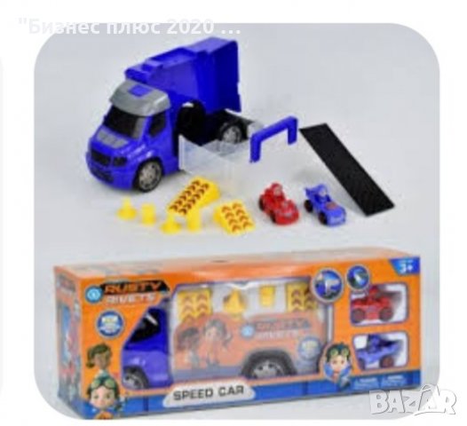 Детски камион автовоз  с вградена писта , снимка 2 - Коли, камиони, мотори, писти - 38917201