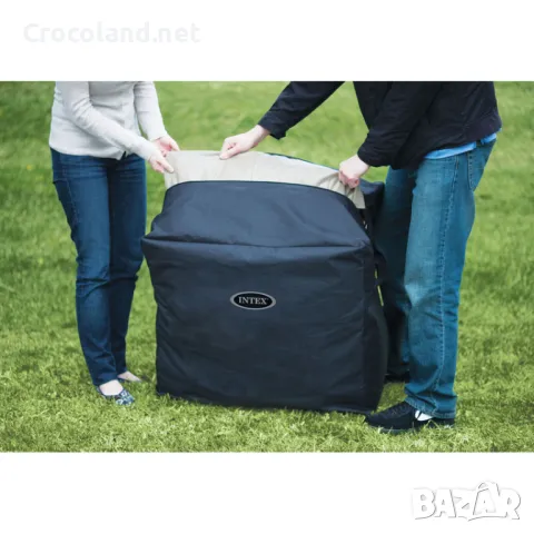 Надуваемо джакузи Intex PureSpa Chevron Bubble Deluxe, 6 места, 239 х 71 см, 170 въздушни струи, бял, снимка 9 - Басейни и аксесоари - 50083860