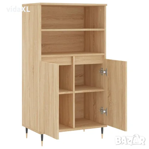 vidaXL Висок шкаф, сонома дъб, 60x36x110 см, инженерно дърво, снимка 6 - Бюфети - 56148142