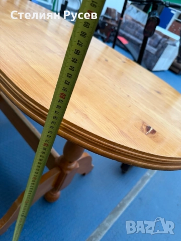 0312  ЧАМ дървена трапезна маса  68/138 см -цена 152лв или 77,72 евро d+ -НЕ СЕ разтяга  78см висока, снимка 4 - Маси - 52646403
