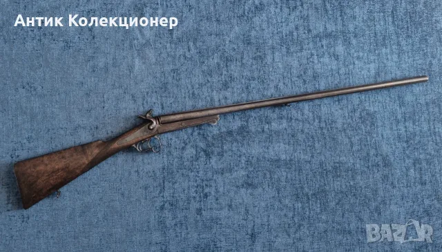 Стара френска двуцевна пушка – Дамаск – Saint-Étienne, снимка 4 - Антикварни и старинни предмети - 55980842