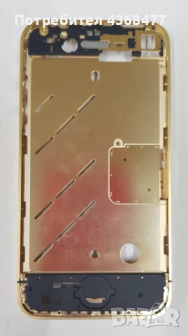 Комплект Gold лимитирана серия за Iphone 4G, дисплей , среда , заден капак и копчета, чекмеджета, снимка 4 - Резервни части за телефони - 50564553