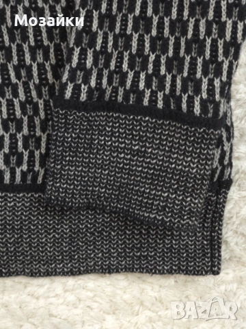 Мъжки пуловер BOSS Kerwino вълна и памук Black & White | MSRP €220 | Размер XL, снимка 9 - Пуловери - 53595829