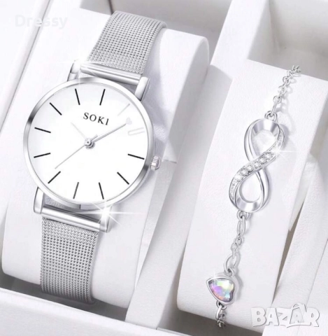 Дамски часовник с гривна, снимка 2 - Дамски - 52880468