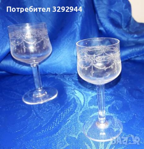 Кристални чаши за аперитив, снимка 3 - Чаши - 44387924