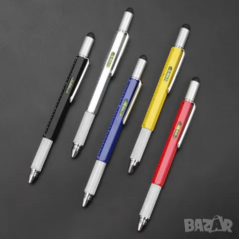 6в1 химикал, линийка, отвертка кръстата и права, нивелир, стилус, снимка 5 - Ученически пособия, канцеларски материали - 48422116