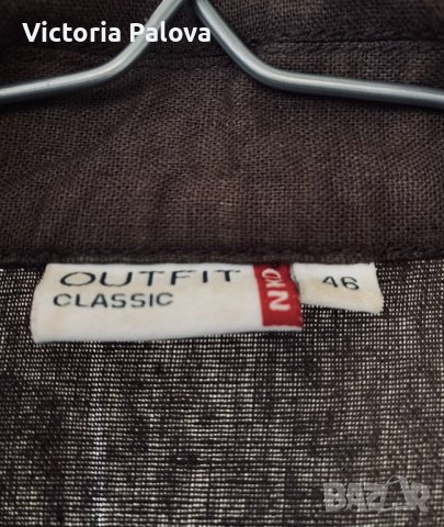 Модерно яке лен с вискоза цвят кафе,Германия, снимка 9 - Якета - 40314760